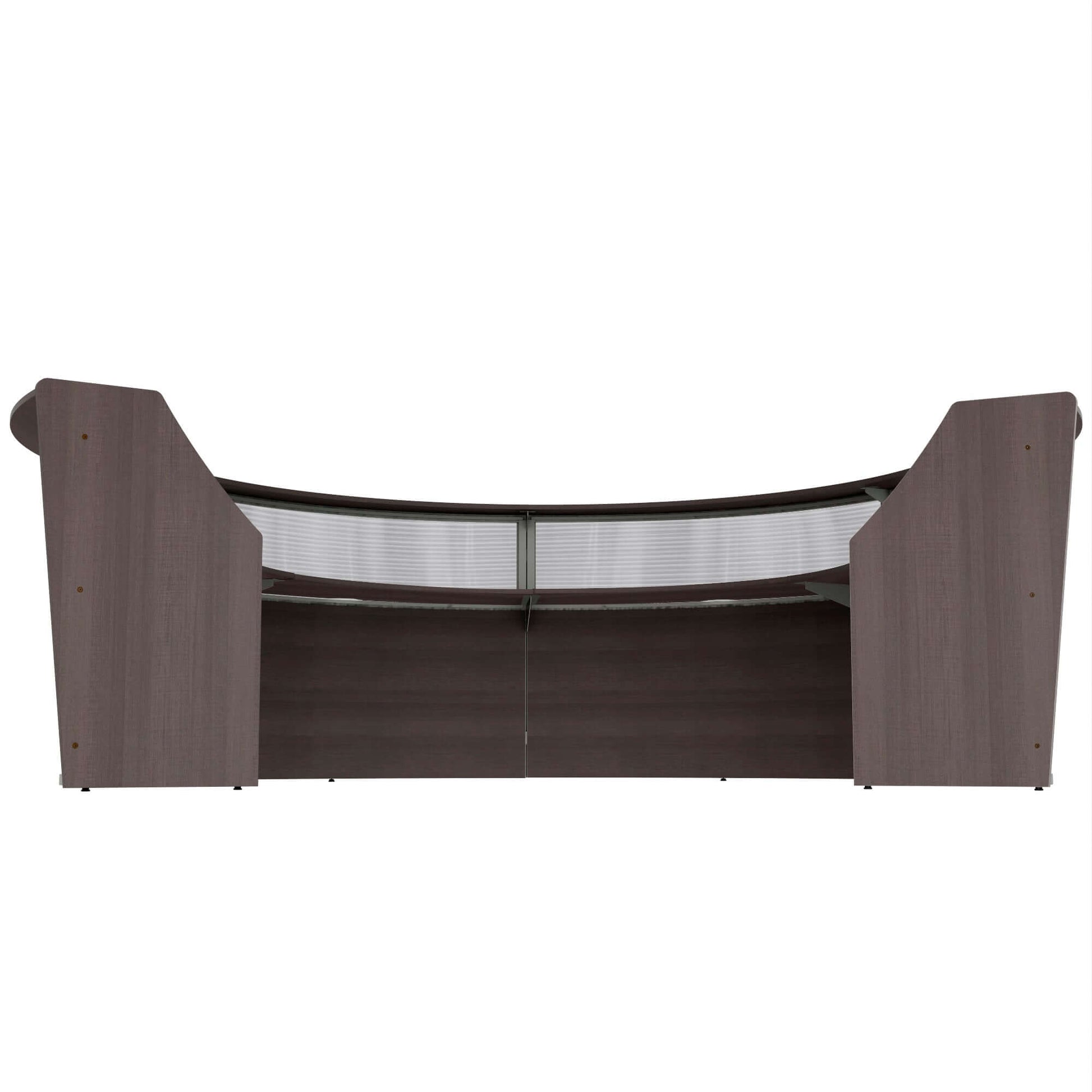 Linea Italia Curved Reception Desk with Polycarbonate 4 Units