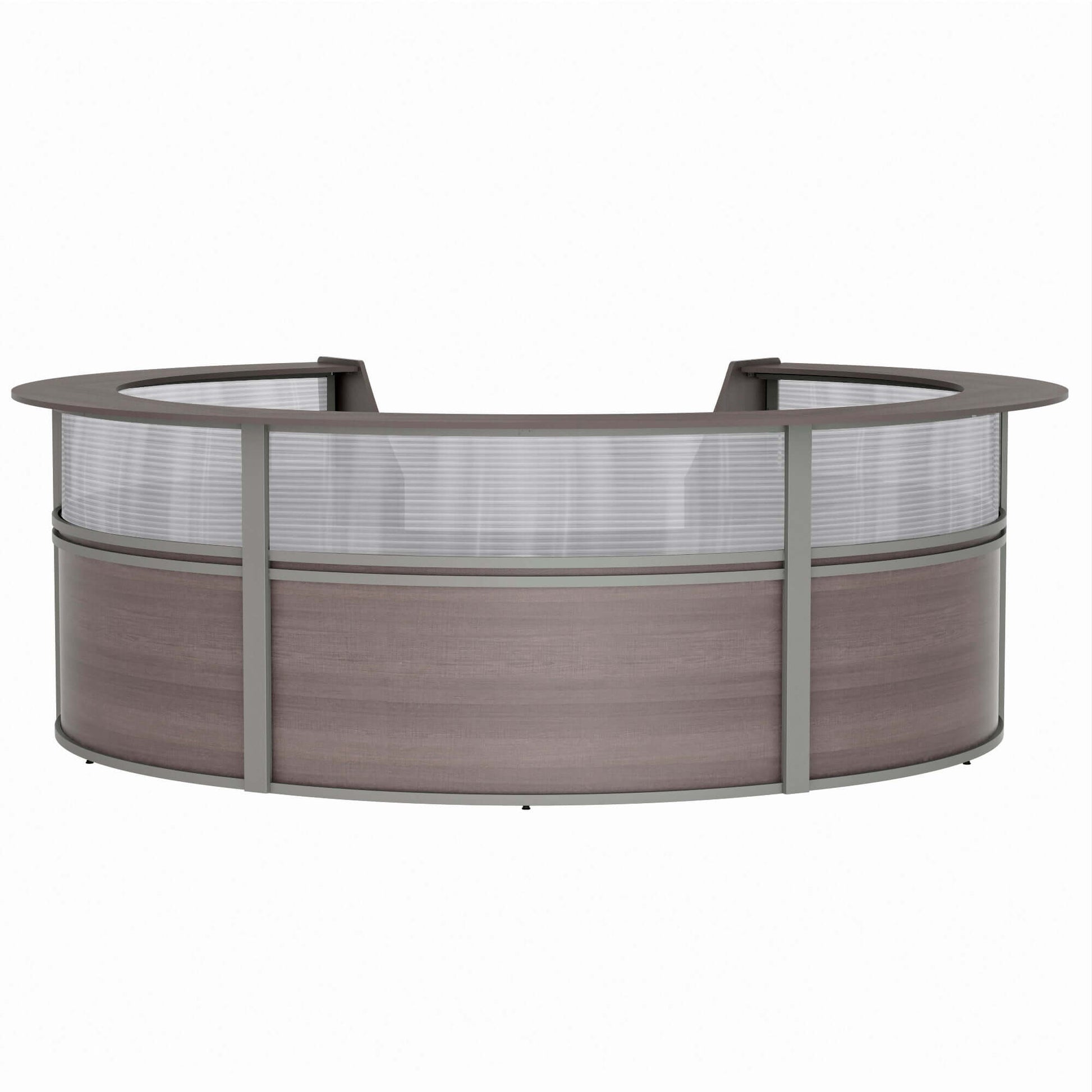 Linea Italia Curved Reception Desk with Polycarbonate 5 Units