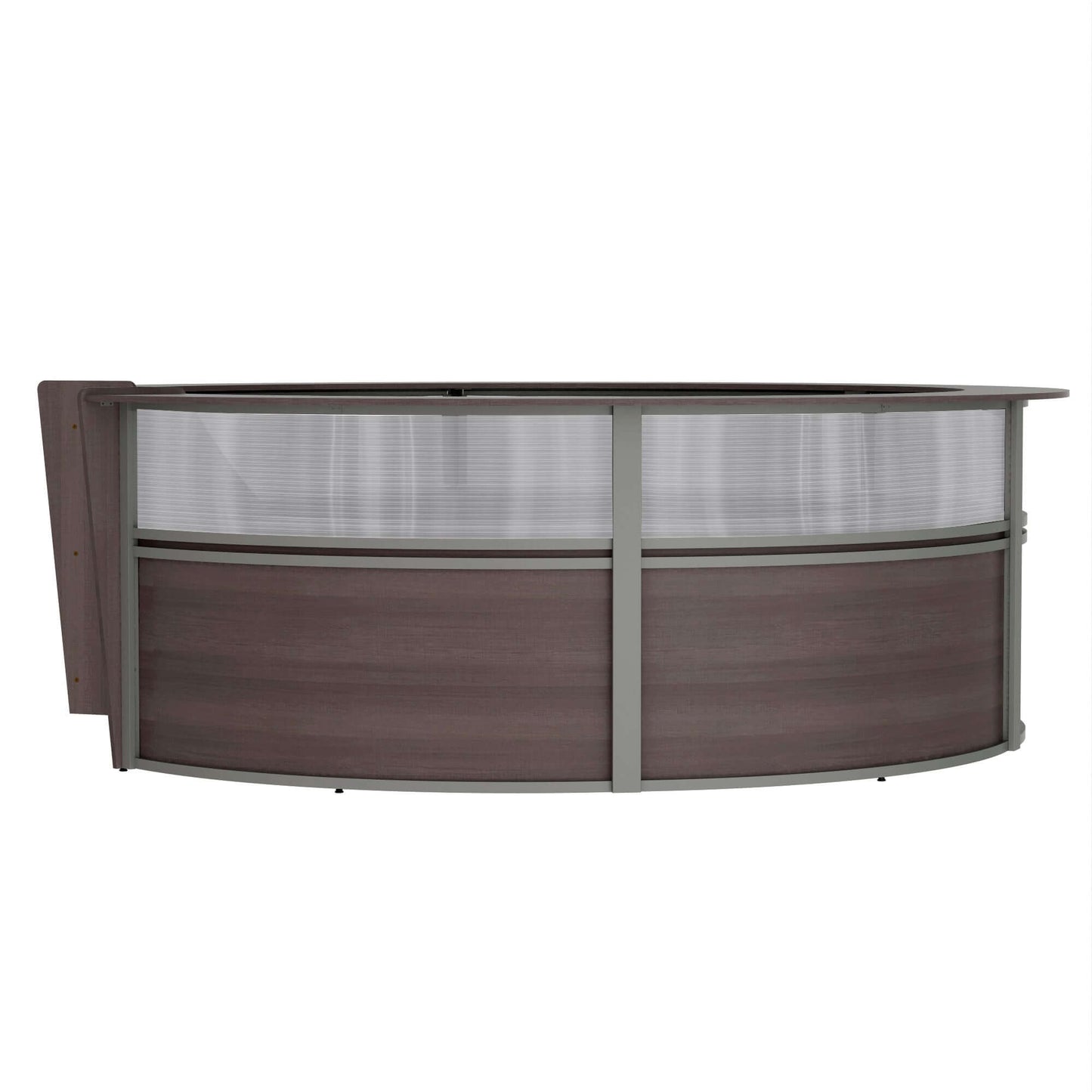 Linea Italia Curved Reception Desk with Polycarbonate 5 Units