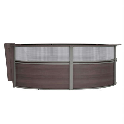 Linea Italia Curved Reception Desk with Polycarbonate 5 Units