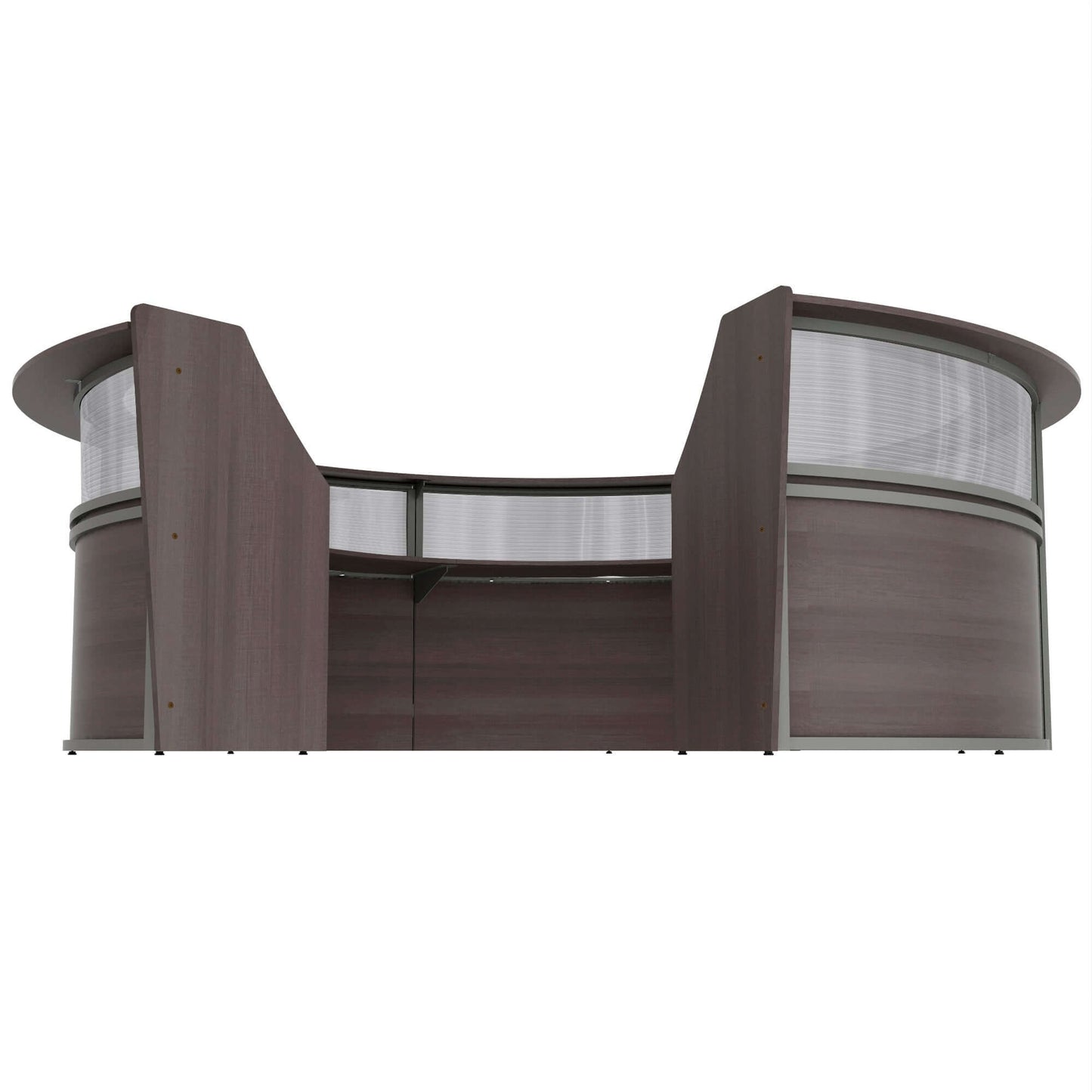 Linea Italia Curved Reception Desk with Polycarbonate 5 Units