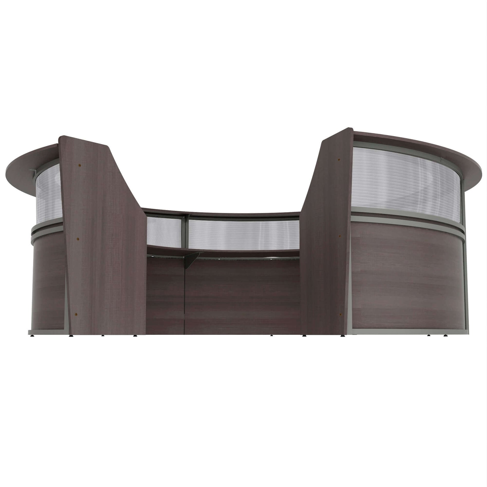 Linea Italia Curved Reception Desk with Polycarbonate 5 Units