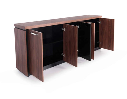 Casa Mare ARMA 79″ Modern Home & Office Furniture Desk Rustic Brown & Black