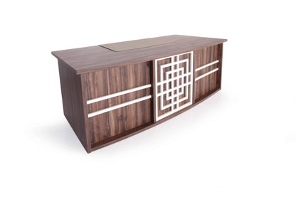 Casa Mare ASTORIA 87″ Modern Home & Office Furniture Desk Brown & Sofia