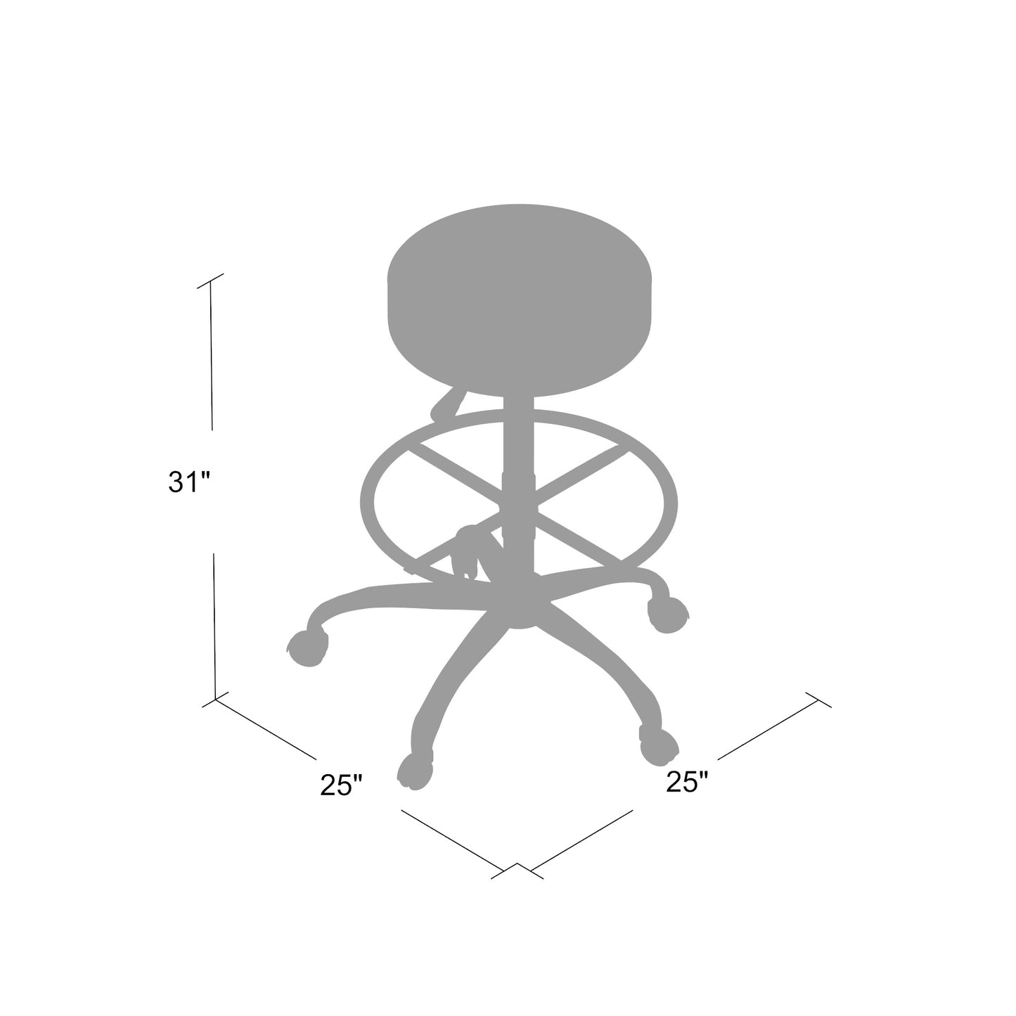 Boss Antimicrobial Vinyl Medical/Drafting Stool