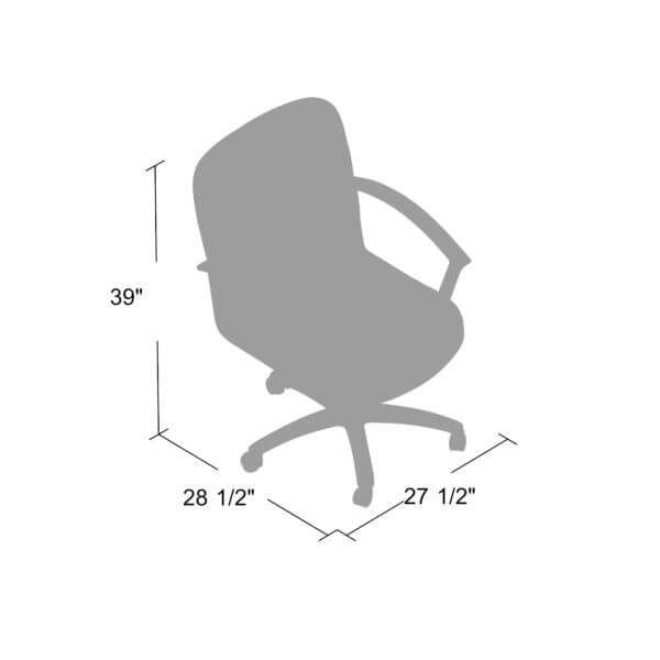 Boss Mid Back LeatherPlus Chair