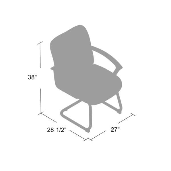 Boss Mid Back LeatherPlus Guest Chair