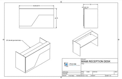 Reception Counter Solutions Miami Reception Desk Calcutta Finish