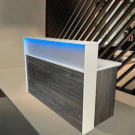 Reception Counter Solutions Frosted Malibu Reception Desk