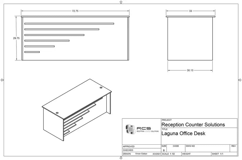 Reception Counter Solutions Laguna Office Desk