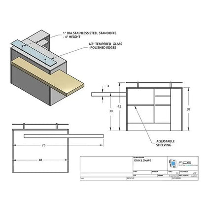 Reception Counter Solutions Onix Reception Counter (L SHAPE)