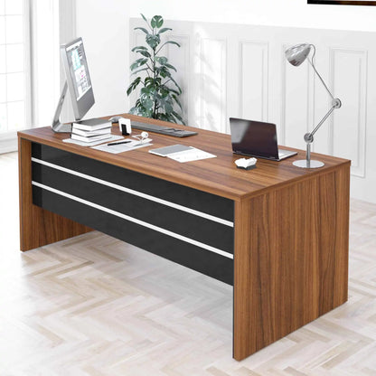 Casa Mare LEXUS 71″ Modern Home & Office Furniture Desk Brown & Black