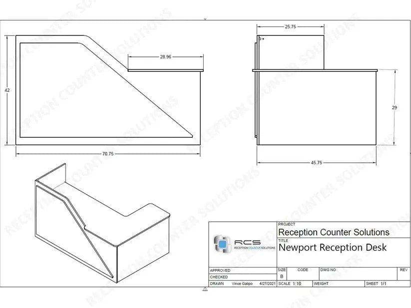 Reception Counter Solutions Newport Reception Desk