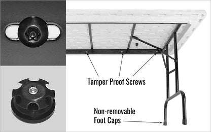 Heavy Duty Commercial Tamper Resistant Folding Tables