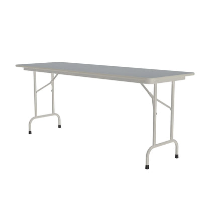 Commercial High-Pressure Folding Tables, Standard Height-Stone Look Laminate