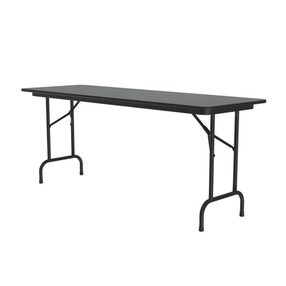 Commercial High-Pressure Folding Tables, Standard Height-Stone Look Laminate