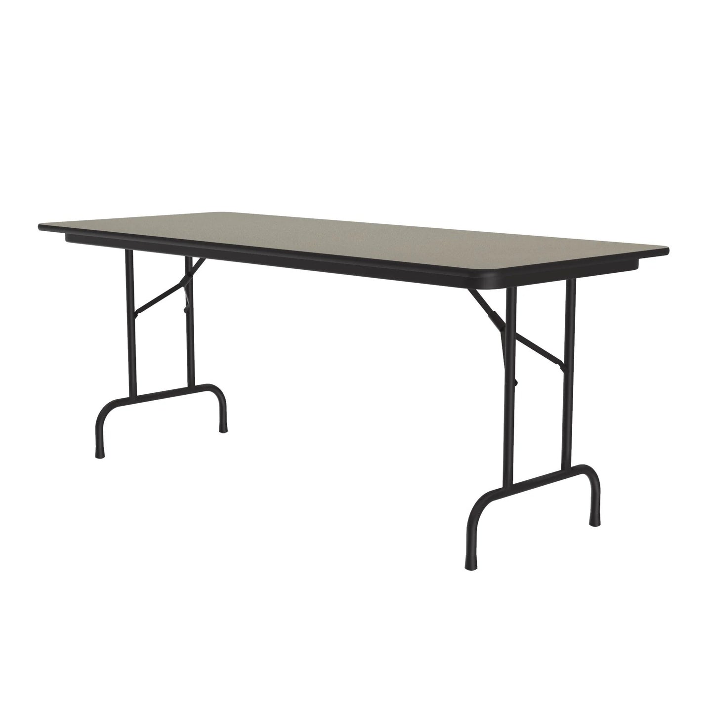 Commercial High-Pressure Folding Tables, Standard Height-Stone Look Laminate